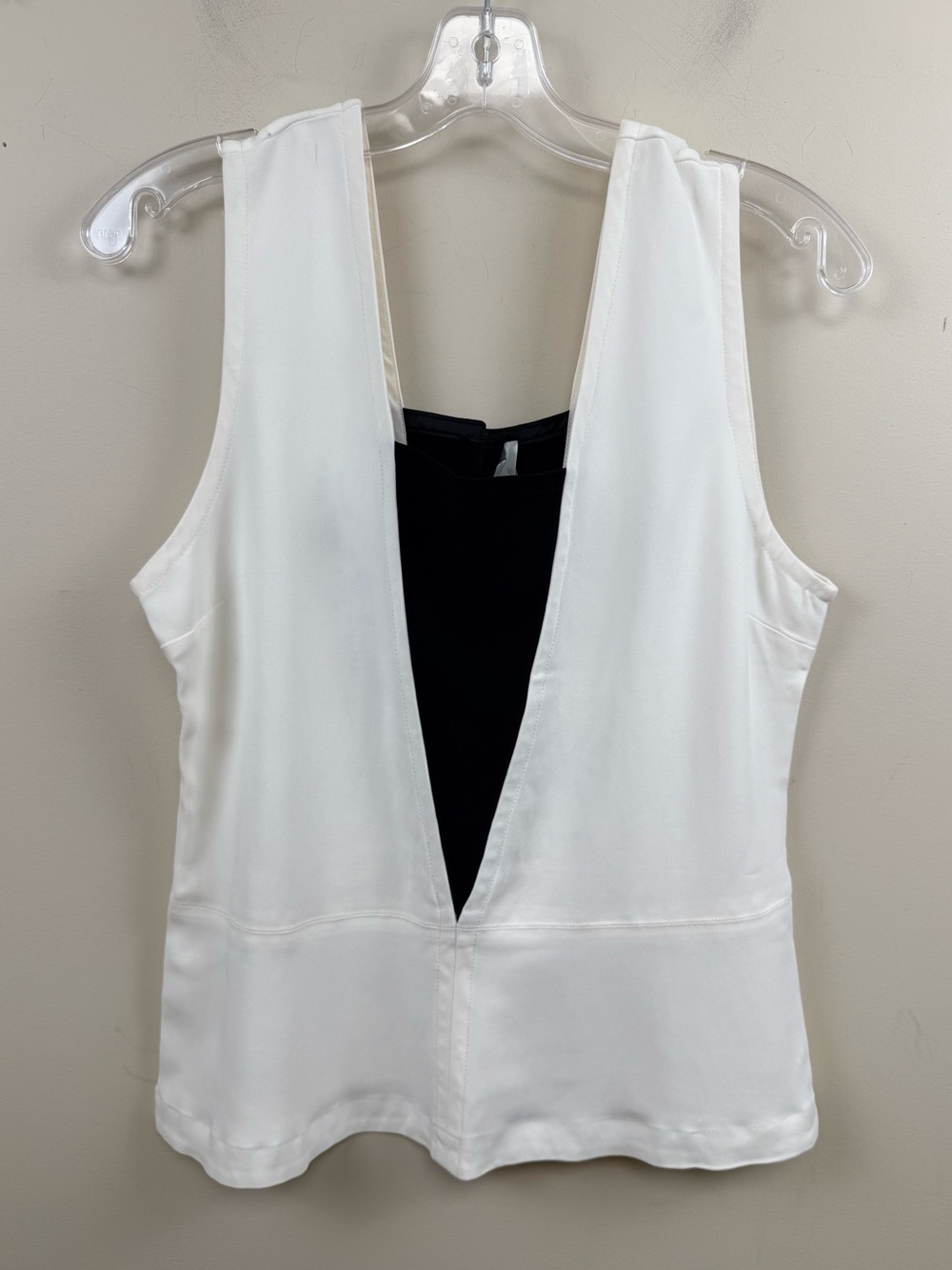 A.L.C white and black V neck tank top large